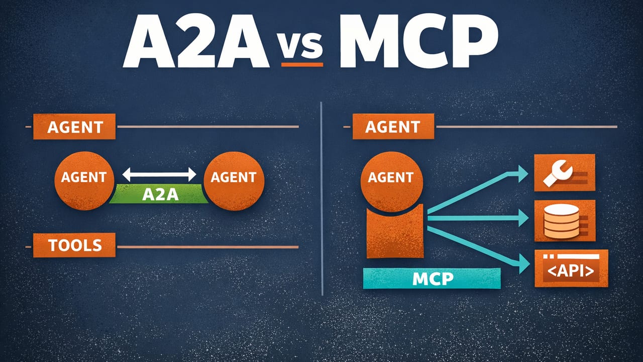 A2A vs MCP: How Agent-to-Agent and Agent-to-Tool Protocols Differ