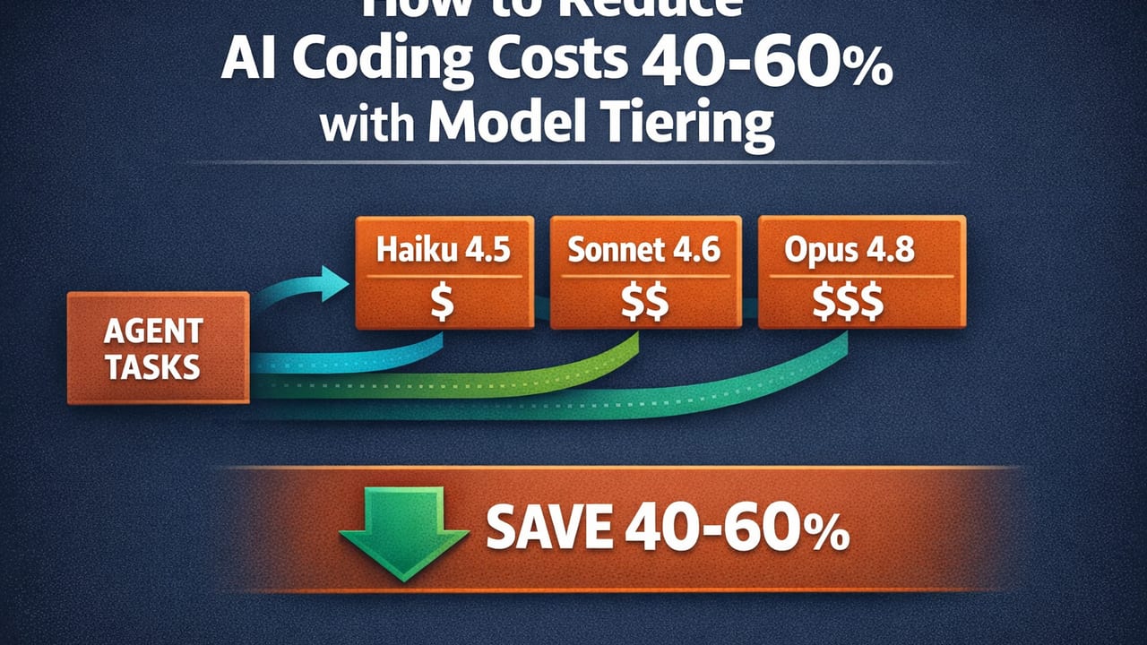 How to Reduce AI Coding Costs 40-60% with Model Tiering