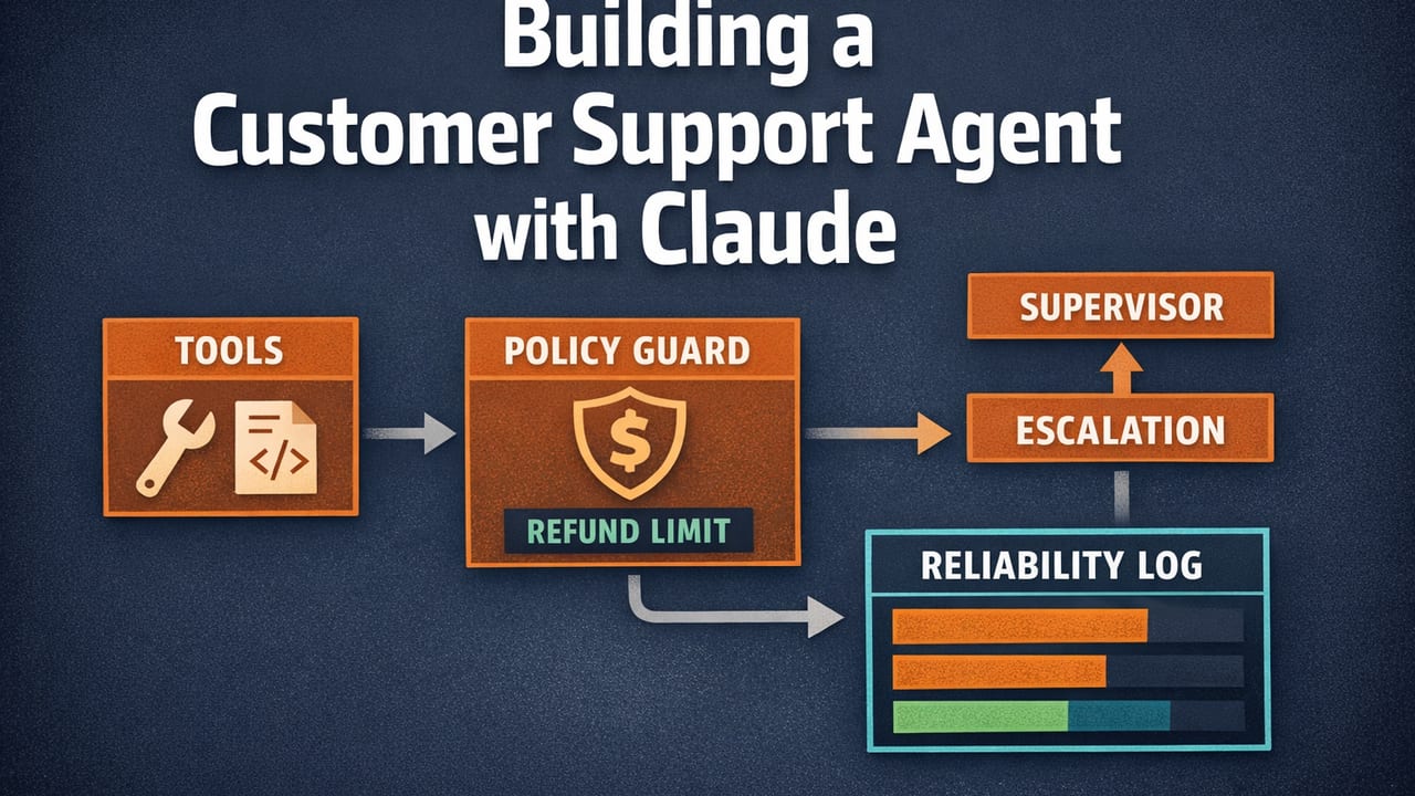 Building a Customer Support Agent with Claude: Tools, Policy Hooks, and Escalation