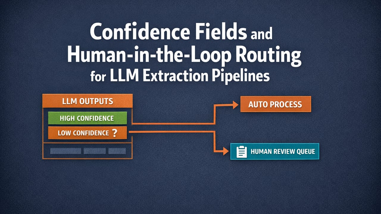 Confidence Fields and Human-in-the-Loop Routing for LLM Extraction Pipelines